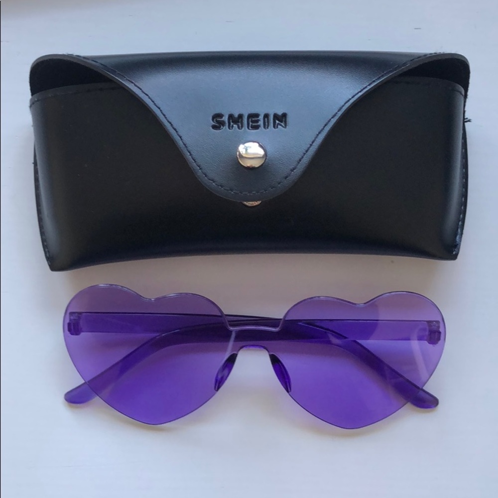 Purple glasses with case. Never worn (3 for $15)